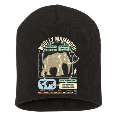 Dinosaur Facts Woolly Mammoth Science & Anatomy Gift Short Acrylic Beanie