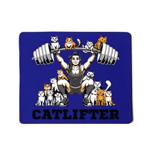 Deadlifter Fitness Workout Bodybuilder Deadlifting Cat Cute Gift Mousepad