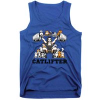 Deadlifter Fitness Workout Bodybuilder Deadlifting Cat Cute Gift Tank Top