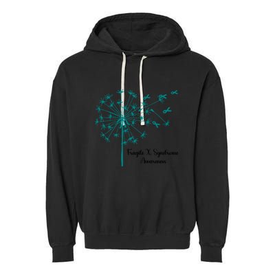 Dandelion Fragile X Syndrome Awareness Family Wear Matching Gift Garment-Dyed Fleece Hoodie