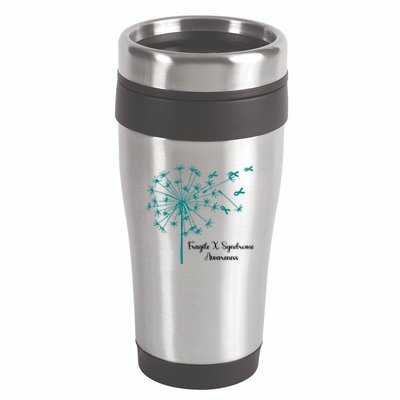 Dandelion Fragile X Syndrome Awareness Family Wear Matching Gift 16oz Travel Tumbler
