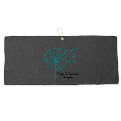 Dandelion Fragile X Syndrome Awareness Family Wear Matching Gift Large Microfiber Waffle Golf Towel