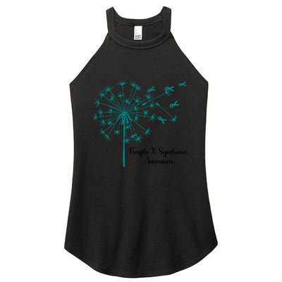 Dandelion Fragile X Syndrome Awareness Family Wear Matching Gift Women's Perfect Tri Rocker Tank