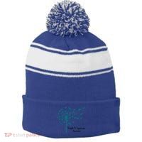 Dandelion Fragile X Syndrome Awareness Family Wear Matching Gift Stripe Pom Pom Beanie