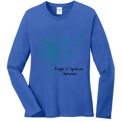 Dandelion Fragile X Syndrome Awareness Family Wear Matching Gift Ladies Long Sleeve Shirt