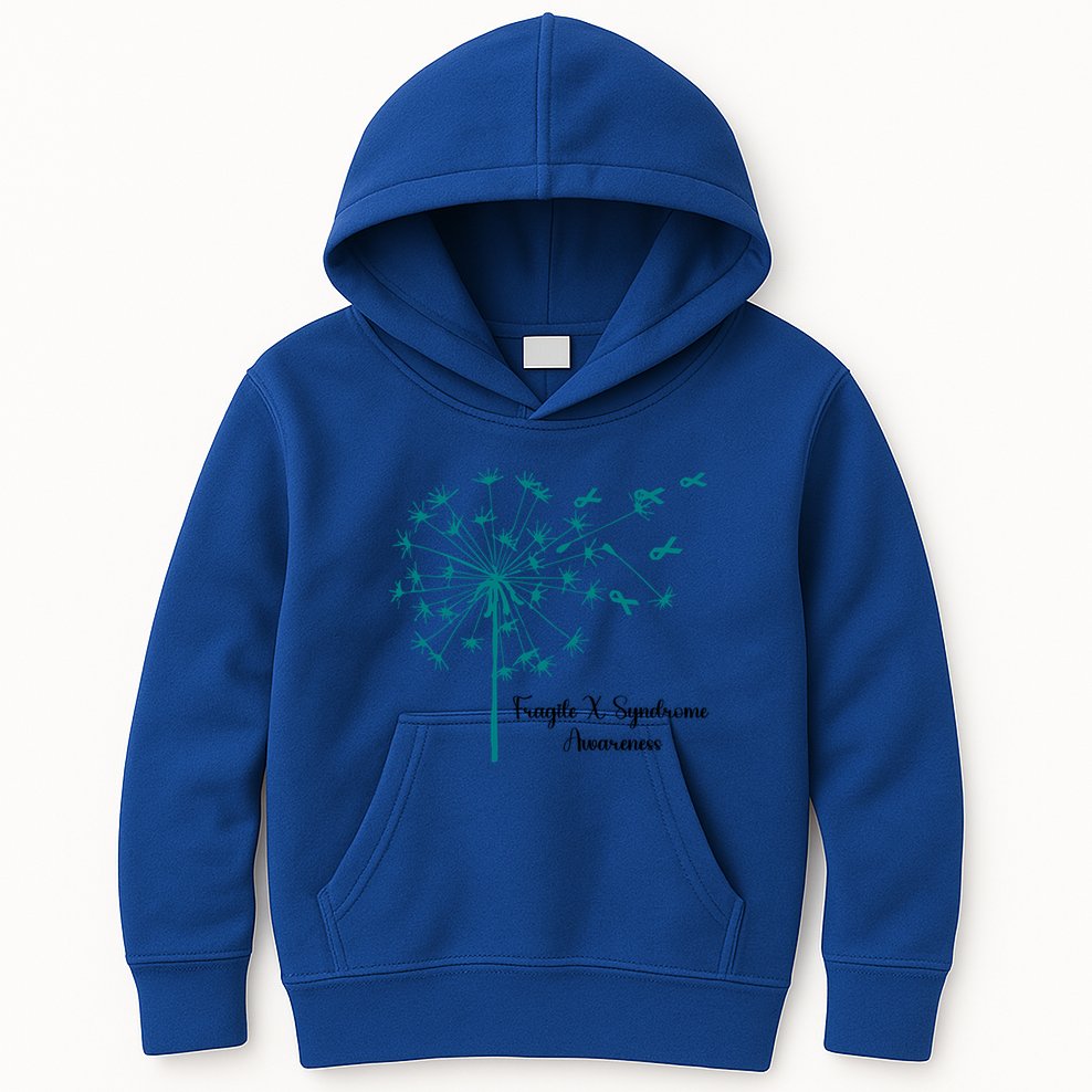Dandelion Fragile X Syndrome Awareness Family Wear Matching Gift Kids Hoodie