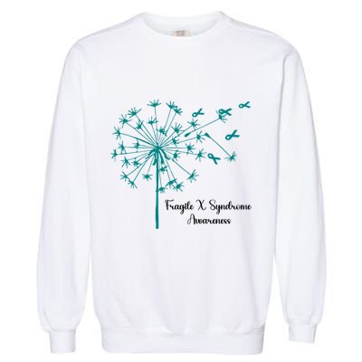 Dandelion Fragile X Syndrome Awareness Family Wear Matching Gift Garment-Dyed Sweatshirt
