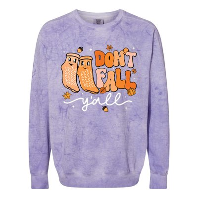 DonT Fall YAll Fall Prevention Fall Physical Therapy Nurse Colorblast Crewneck Sweatshirt