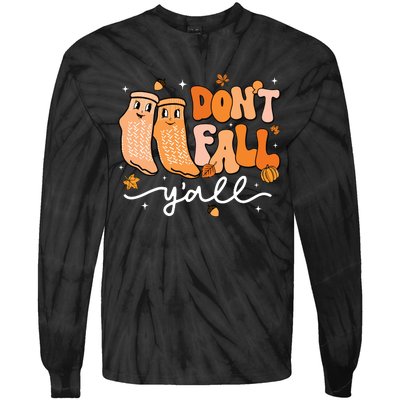 DonT Fall YAll Fall Prevention Fall Physical Therapy Nurse Tie-Dye Long Sleeve Shirt