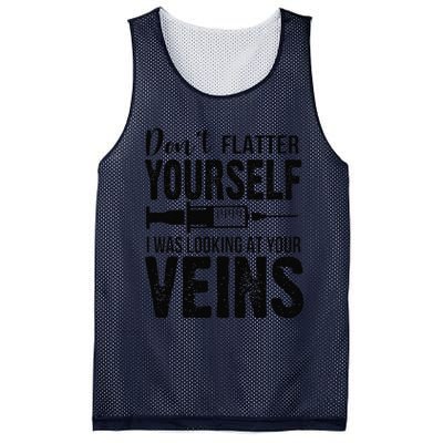 Don't Flatter Yourself I Was Looking At Your Veins ER Nurses Mesh Reversible Basketball Jersey Tank