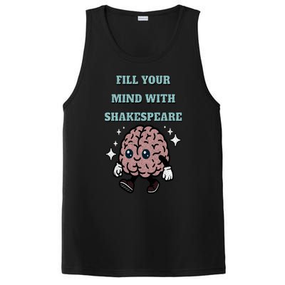 Distressed Fill Your Mind With Shakespeare Funny Brain Joke PosiCharge Competitor Tank