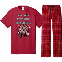 Distressed Fill Your Mind With Shakespeare Funny Brain Joke Pajama Set