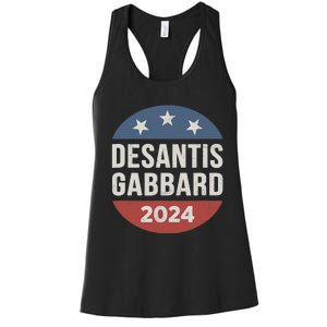 DeSantis Gabbard 2024 President Election Republican Ticket Women's Racerback Tank