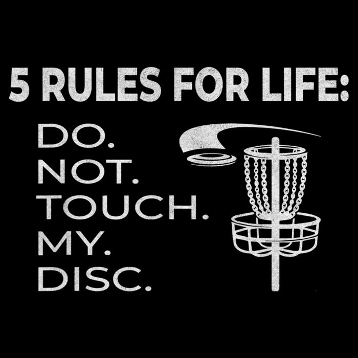 Disc Golf 5 Rules For Life I Funny Saying Cooling Performance Crew T-Shirt