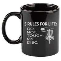Disc Golf 5 Rules For Life I Funny Saying 11oz C Handle Ceramic Mug
