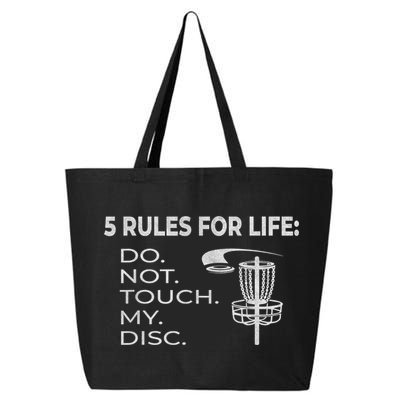 Disc Golf 5 Rules For Life I Funny Saying 25L Jumbo Tote