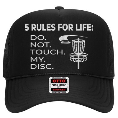 Disc Golf 5 Rules For Life I Funny Saying Trucker Hat