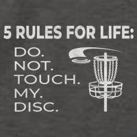 Disc Golf 5 Rules For Life I Funny Saying Vector Backpack