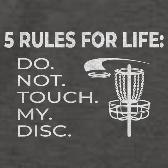 Disc Golf 5 Rules For Life I Funny Saying Vector Backpack