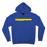 Dispatcher Gift 911 Operator Thin Gold Yellow Line Dispatcher Gift Hoodie