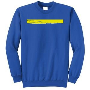 Dispatcher Gift 911 Operator Thin Gold Yellow Line Dispatcher Gift Tall Sweatshirt