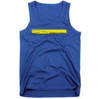 Dispatcher Gift 911 Operator Thin Gold Yellow Line Dispatcher Gift Tank Top