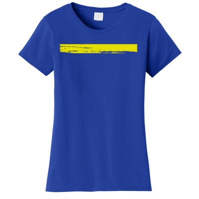 Dispatcher Gift 911 Operator Thin Gold Yellow Line Dispatcher Gift Women's T-Shirt