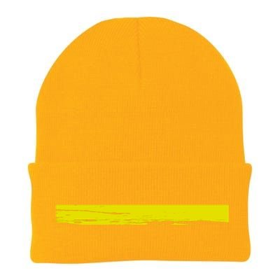 Dispatcher Gift 911 Operator Thin Gold Yellow Line Dispatcher Gift Knit Cap Winter Beanie