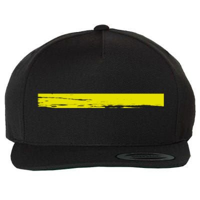 Dispatcher Gift 911 Operator Thin Gold Yellow Line Dispatcher Gift Wool Snapback Cap