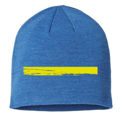 Dispatcher Gift 911 Operator Thin Gold Yellow Line Dispatcher Gift Sustainable Beanie