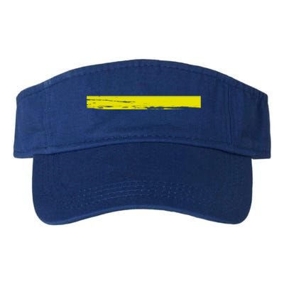 Dispatcher Gift 911 Operator Thin Gold Yellow Line Dispatcher Gift Valucap Bio-Washed Visor