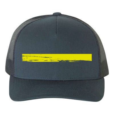 Dispatcher Gift 911 Operator Thin Gold Yellow Line Dispatcher Gift Yupoong Adult 5-Panel Trucker Hat