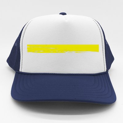 Dispatcher Gift 911 Operator Thin Gold Yellow Line Dispatcher Gift Trucker Hat