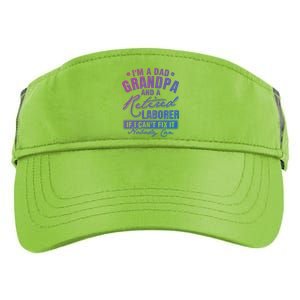 Dad Grandpa And A Retired Laborer Funny Xmas/Fathers Day Gift Adult Drive Performance Visor