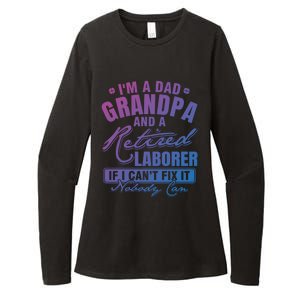 Dad Grandpa And A Retired Laborer Funny Xmas/Fathers Day Gift Womens CVC Long Sleeve Shirt