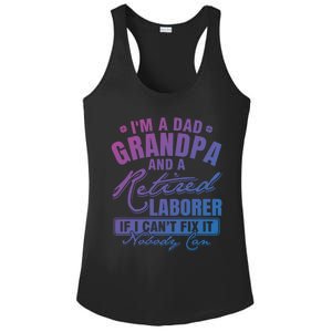 Dad Grandpa And A Retired Laborer Funny Xmas/Fathers Day Gift Ladies PosiCharge Competitor Racerback Tank