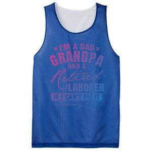 Dad Grandpa And A Retired Laborer Funny Xmas/Fathers Day Gift Mesh Reversible Basketball Jersey Tank