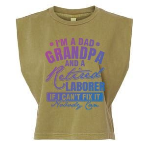 Dad Grandpa And A Retired Laborer Funny Xmas/Fathers Day Gift Garment-Dyed Women's Muscle Tee