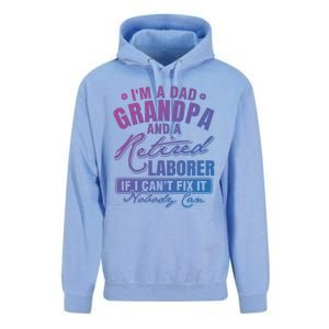 Dad Grandpa And A Retired Laborer Funny Xmas/Fathers Day Gift Unisex Surf Hoodie