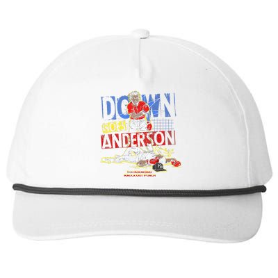 DOWN GOES ANDERSON FUNNY BASEBALL Trending Design Snapback Five-Panel Rope Hat