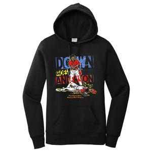 DOWN GOES ANDERSON FUNNY BASEBALL Trending Design Women's Pullover Hoodie