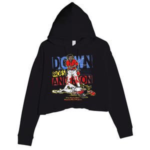 DOWN GOES ANDERSON FUNNY BASEBALL Trending Design Crop Fleece Hoodie