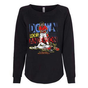 DOWN GOES ANDERSON FUNNY BASEBALL Trending Design Womens California Wash Sweatshirt