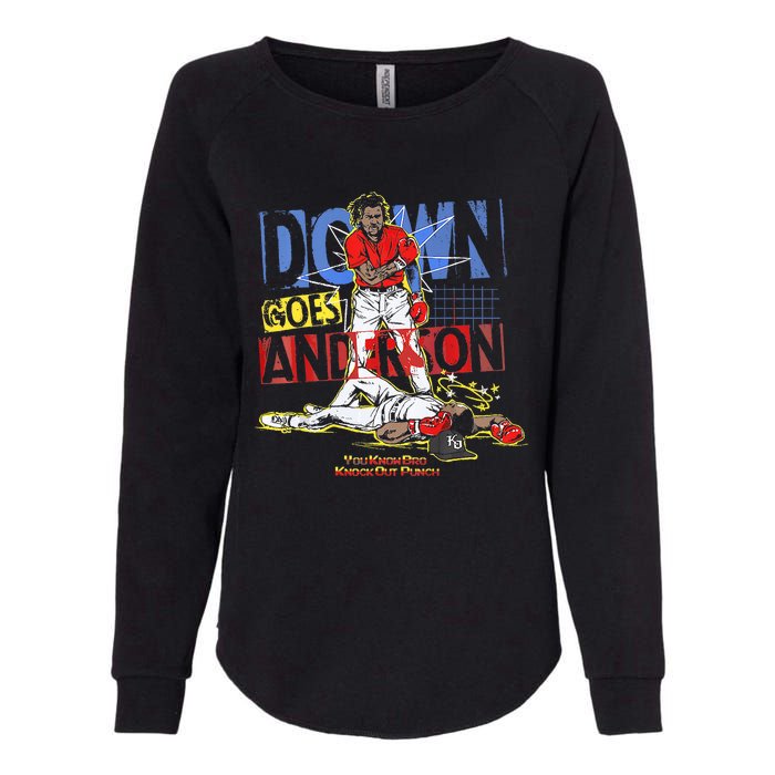 DOWN GOES ANDERSON FUNNY BASEBALL Trending Design Womens California Wash Sweatshirt