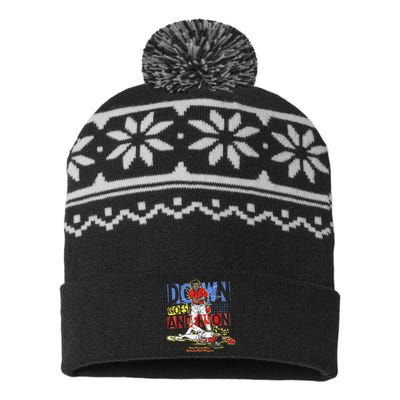 DOWN GOES ANDERSON FUNNY BASEBALL Trending Design USA-Made Snowflake Beanie