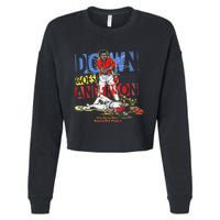 DOWN GOES ANDERSON FUNNY BASEBALL Trending Design Cropped Pullover Crew