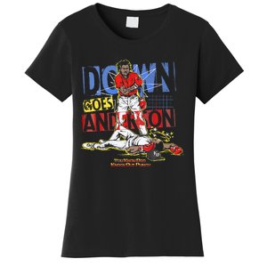 DOWN GOES ANDERSON FUNNY BASEBALL Trending Design Women's T-Shirt