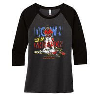 DOWN GOES ANDERSON FUNNY BASEBALL Trending Design Women's Tri-Blend 3/4-Sleeve Raglan Shirt