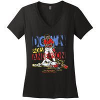 DOWN GOES ANDERSON FUNNY BASEBALL Trending Design Women's V-Neck T-Shirt