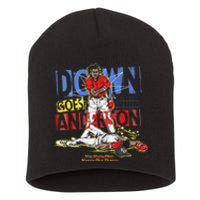 DOWN GOES ANDERSON FUNNY BASEBALL Trending Design Short Acrylic Beanie